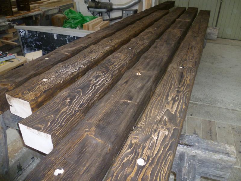 Rustikale Holzbalken Produktion